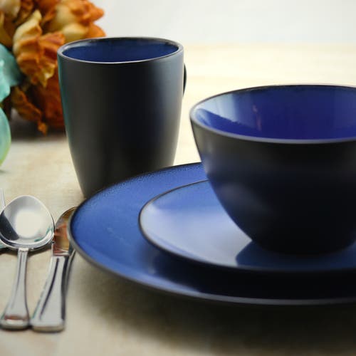 Gibson Elite Round 16-piece Dinnerware Set, In Blue