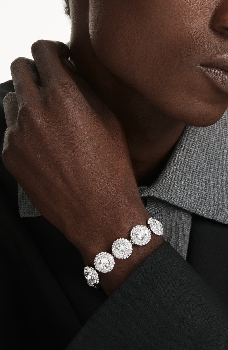 Swarovski Una Angelic Crystal Bracelet, Alternate, color, White/ Silver