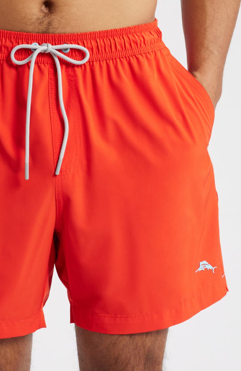 Tommy Bahama Naples Valley 6-Inch Swim Trunks, Alternate, color, Red Tulip