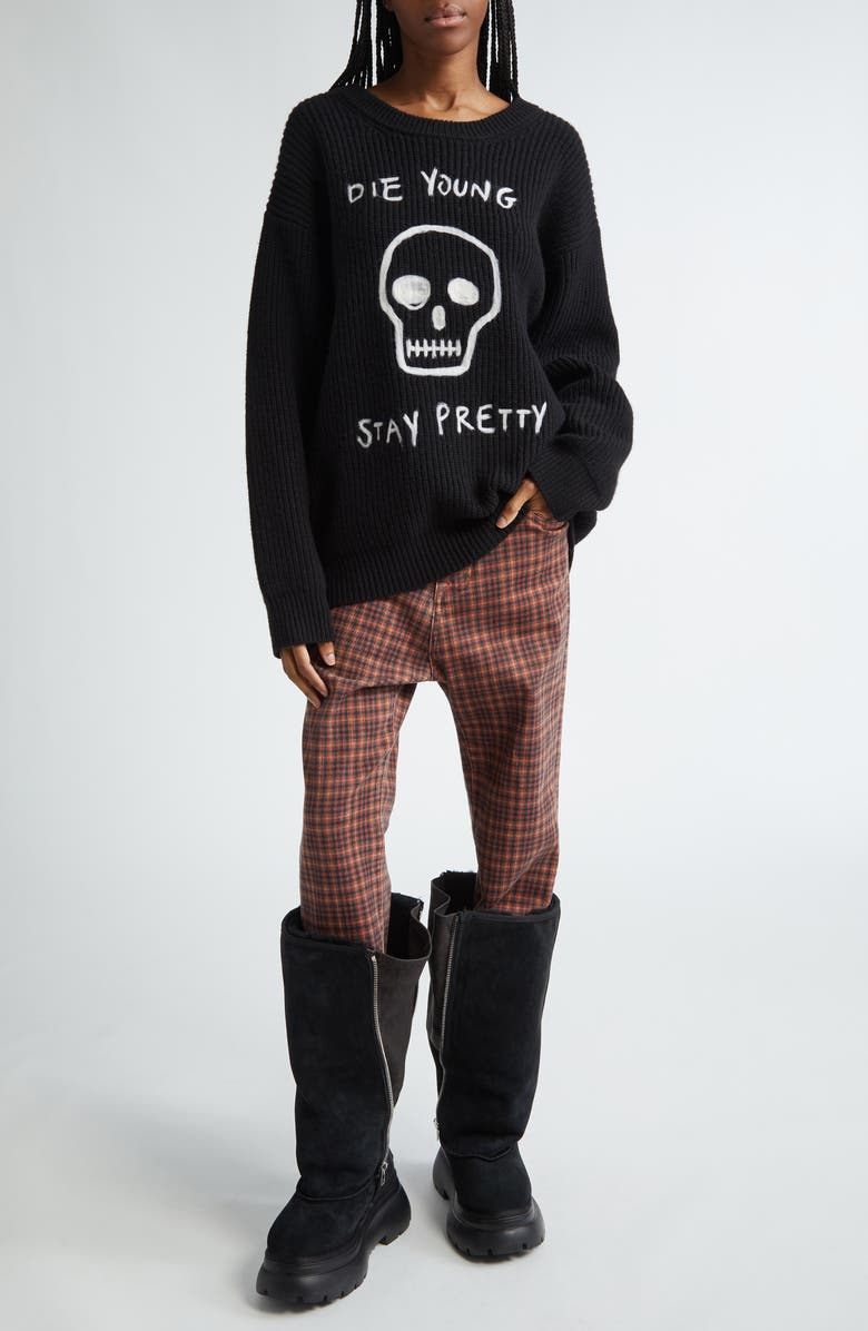 R13 Crop Straight Leg Pants, Alternate, color, 