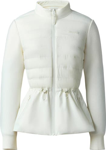 Mackage Laika Mixed Media Peplum Down Jacket Nordstrom