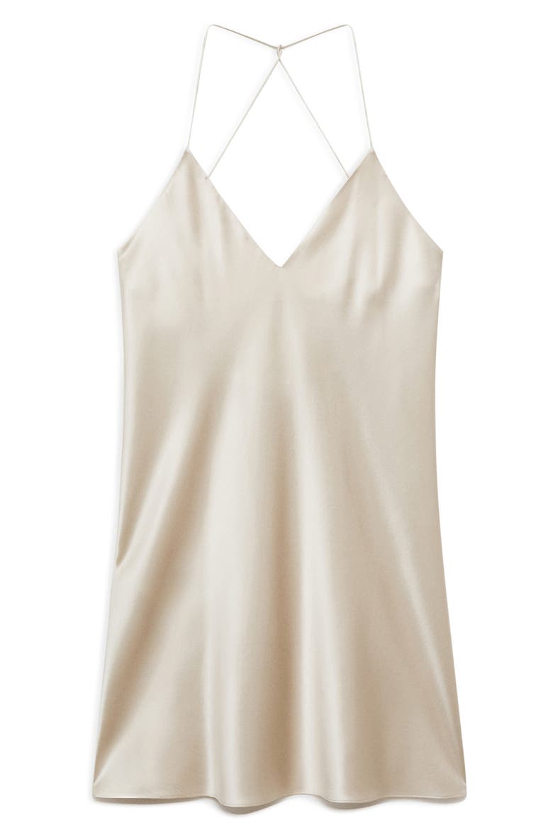 Stretch Silk Nightgown, Alternate, color, LIGHT/ PASTEL GREY