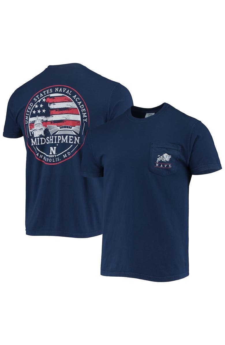IMAGE ONE Men's Navy Navy Midshipmen Campus Americana T-Shirt, Main, color, Navy