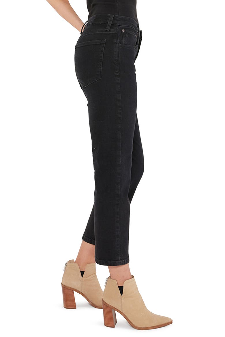 Rae Ankle Straight Leg Organic Cotton Jeans, Alternate, color, ONYX