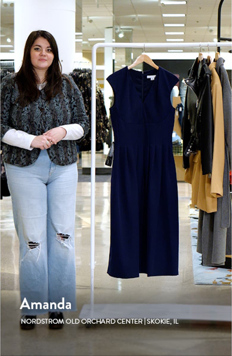 Simone Pleated A-Line Cocktail Dress, sales video thumbnail