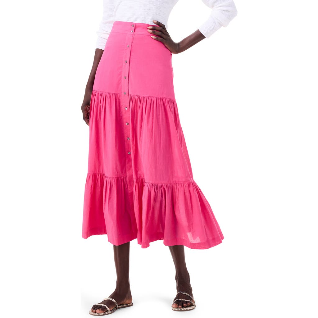 Nic + Zoe Cotton Tiered Skirt In Wild Pink