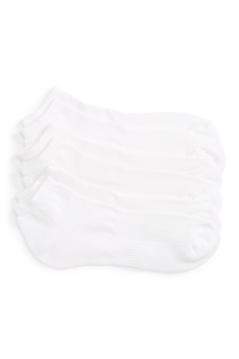 Nordstrom 3-Pack No-Show Athletic Socks, Main, color, WHITE