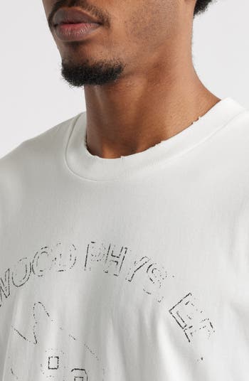 Athletic Distressed Logo Cotton Graphic T-Shirt