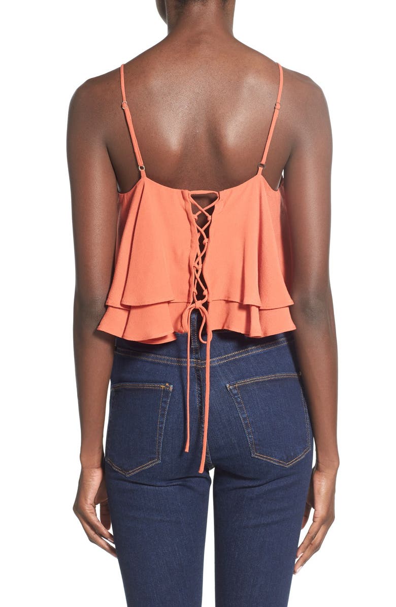 ASTR the Label ASTR Back Lace-Up Camisole, Alternate, color,