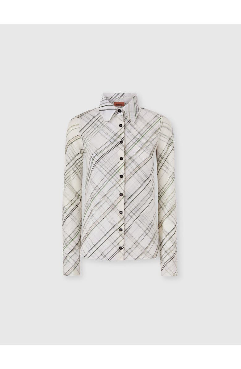 Missoni Tartan Criss-cross Shirt, Main, color, White