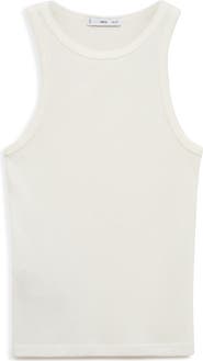 MANGO Fine Rib Knit Tank