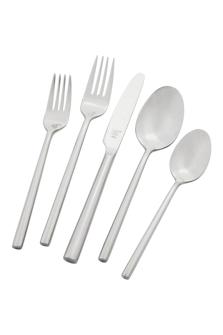 Aberdeen 20-Piece Flatware Set, Main, color, STAINLESS STEEL