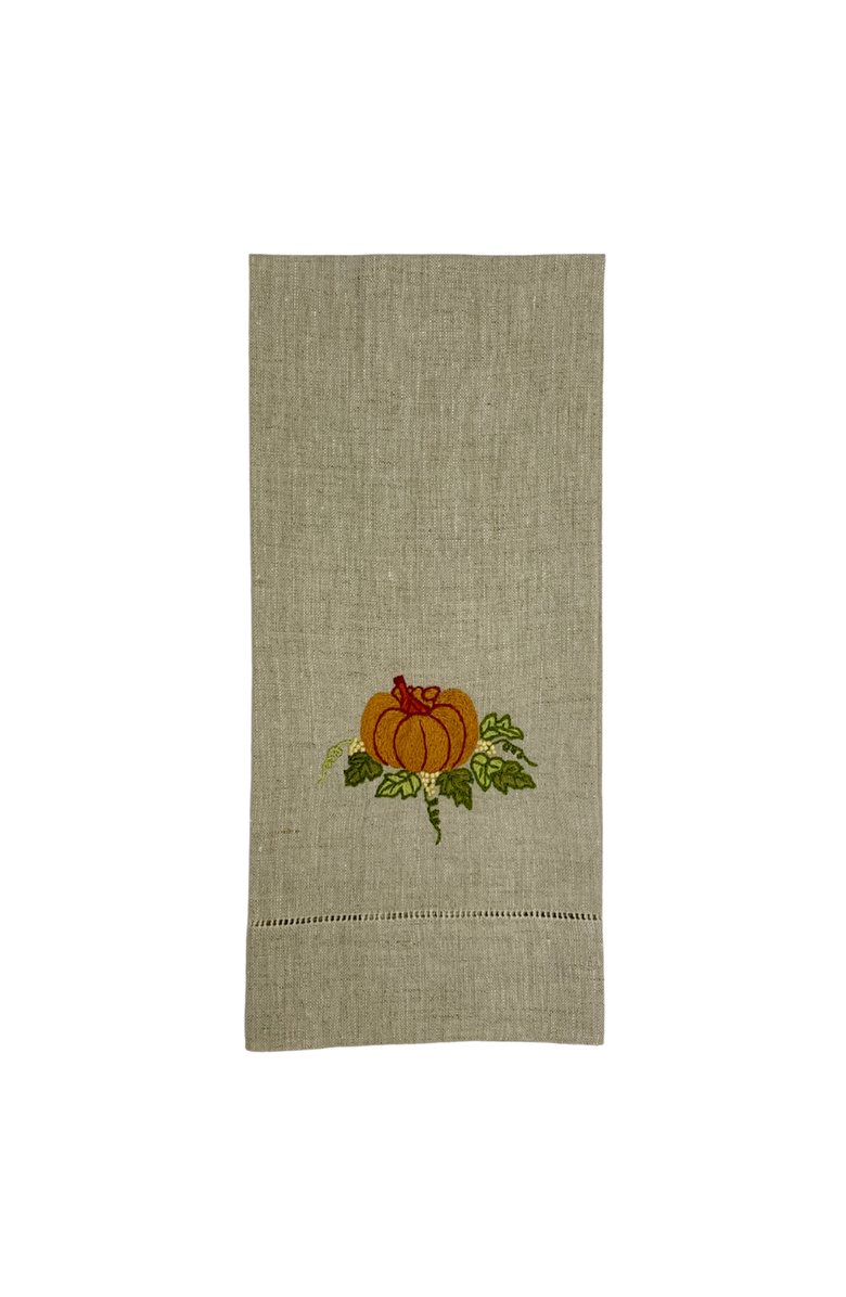 Maison d'Haiti Fall Pumpkins Tea Towels, Main, color, Green