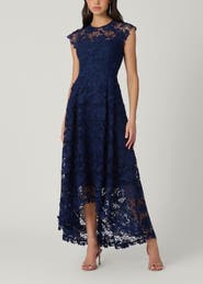 Shoshanna Midnight Brena Cheshire Floral Lace Dress