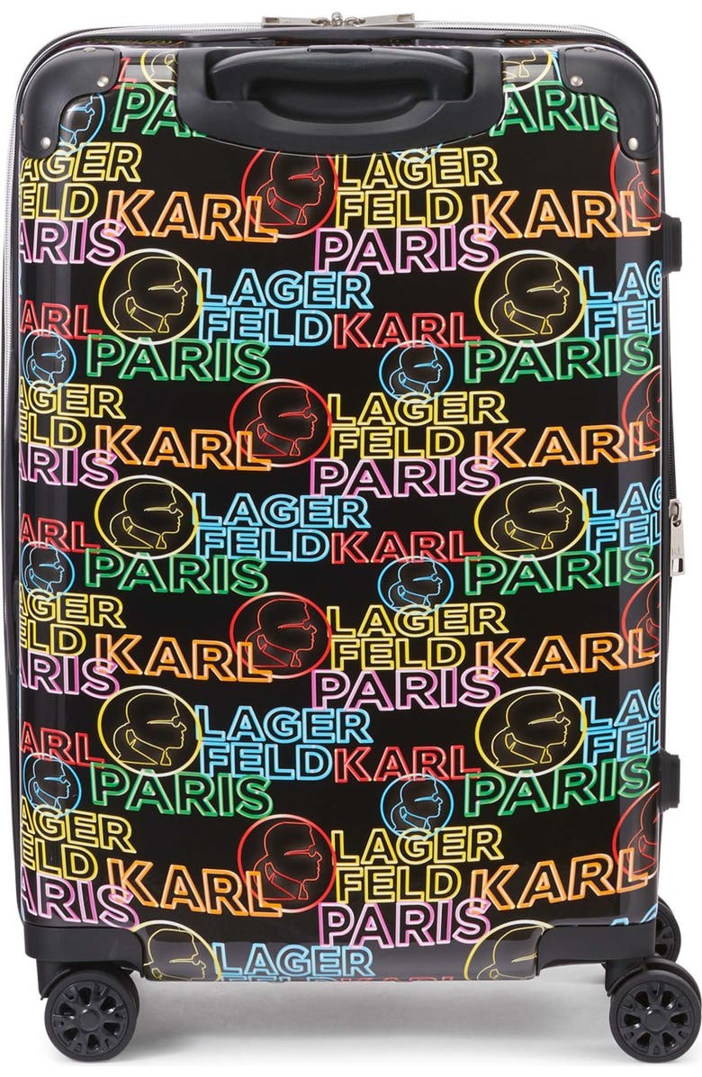 KARL LAGERFELD Multicolor Neon 25" Medium Upright Suitcase, Alternate, color, Multi Color