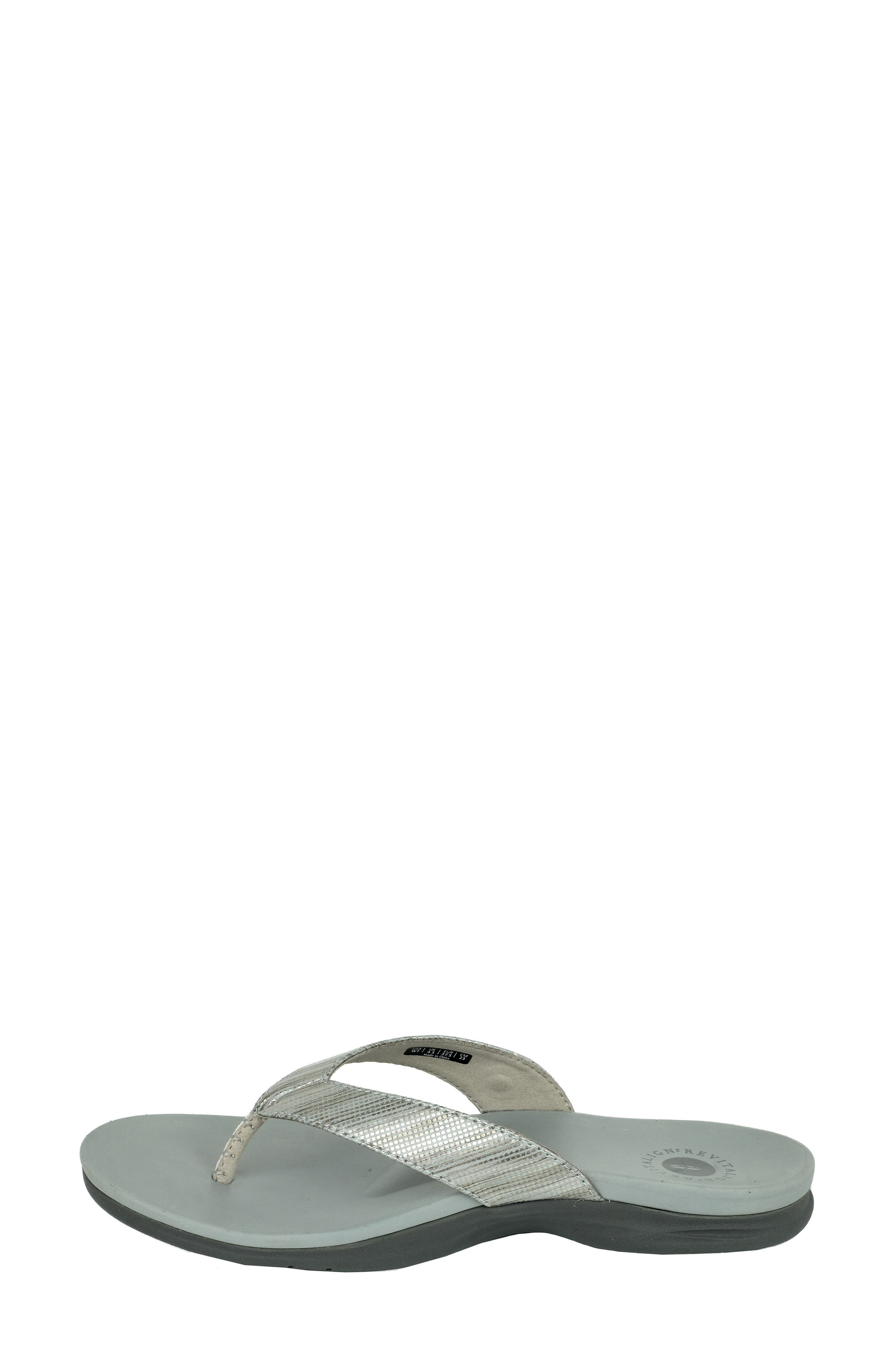 Chameleon Orthotic Flip Flop, Alternate, color, SILVER