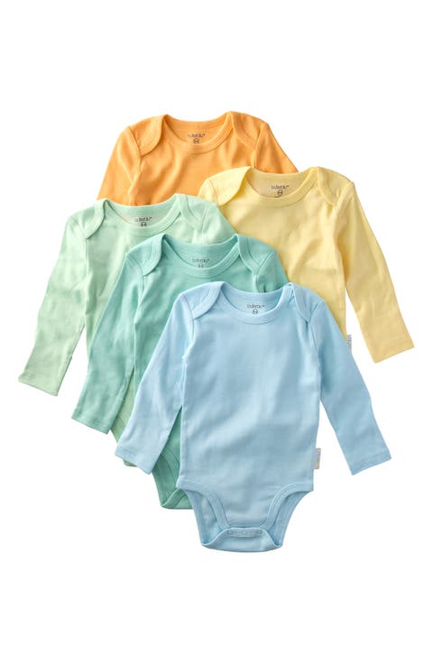 Blake Long Sleeve Organic Cotton Assorted 5-Pack Bodysuits (Baby)