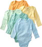 BUTTERBLU Blake Long Sleeve Organic Cotton Assorted 5-Pack Bodysuits