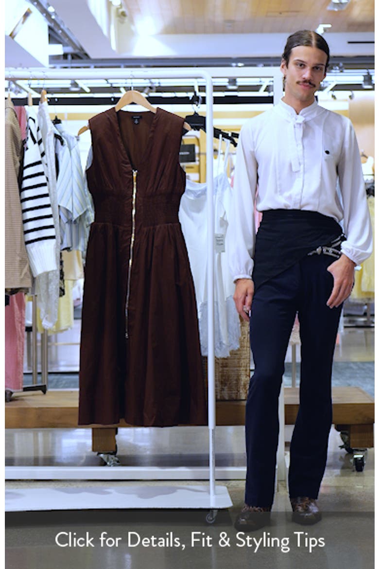 Zip-Front Midi Dress video