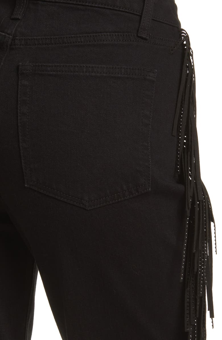 Juicy Couture Venice Fringe Straight Fit Jeans, Alternate, color, 