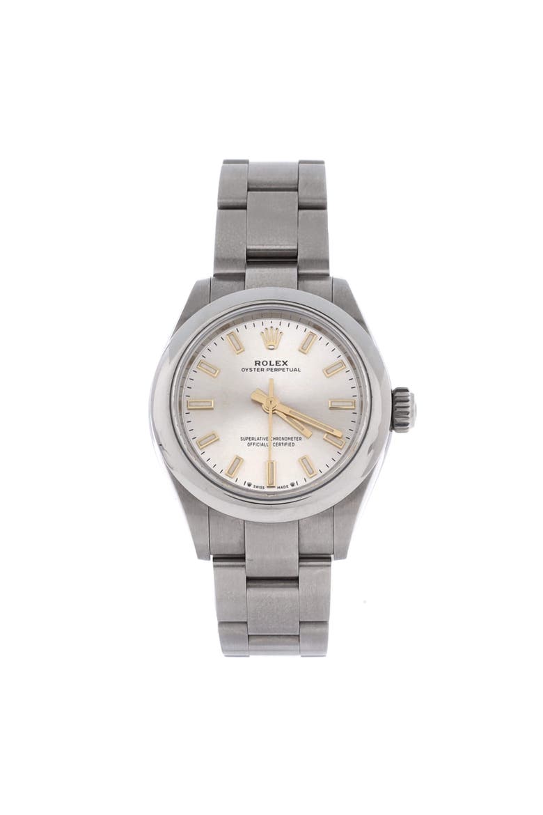 Oyster Perpetual Automatic Watch Stainless Steel 28, Main, color, Metallic Silver