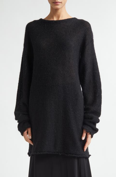 Longline Mohair Blend Sweater