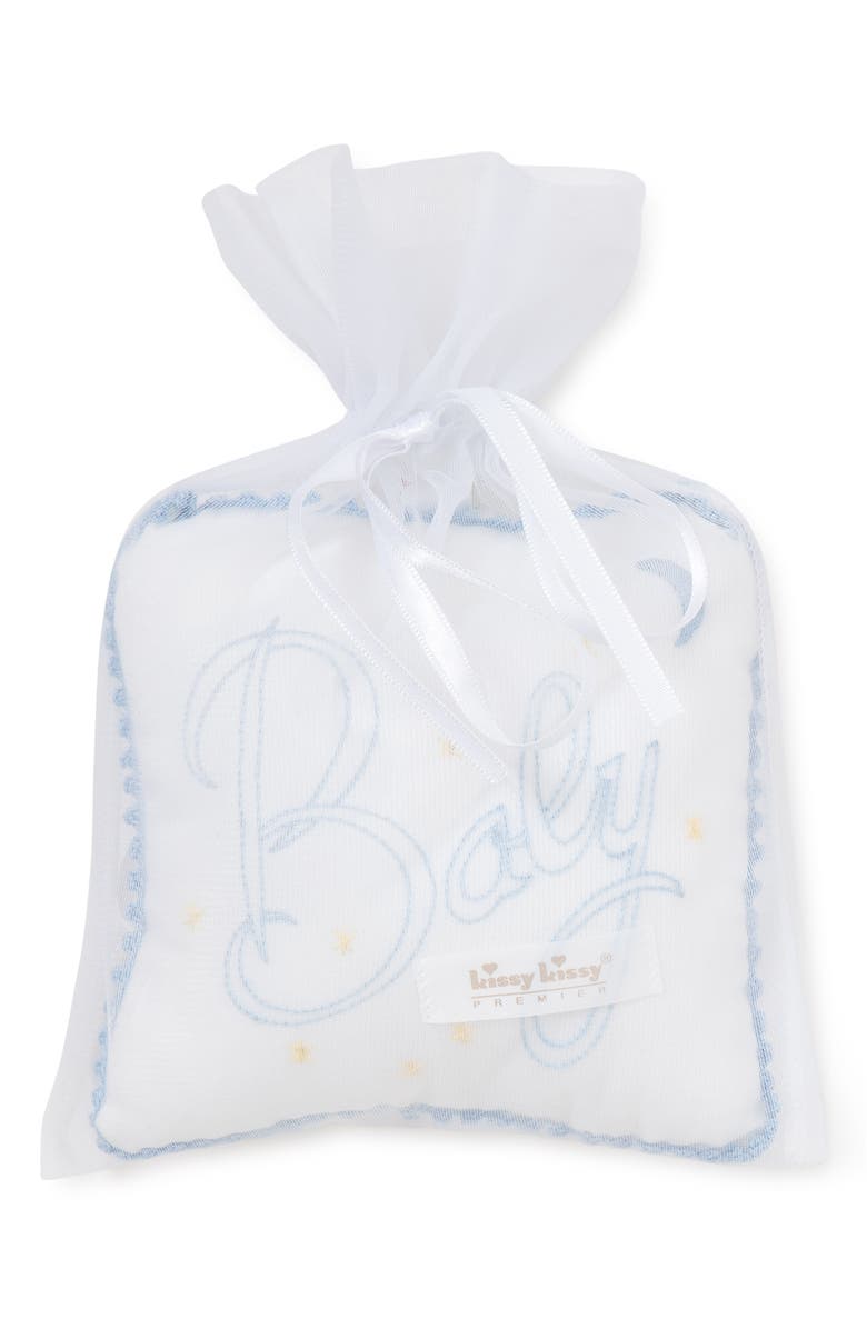 Kissy Kissy Embroidered Musical Pillow, Alternate, color, White