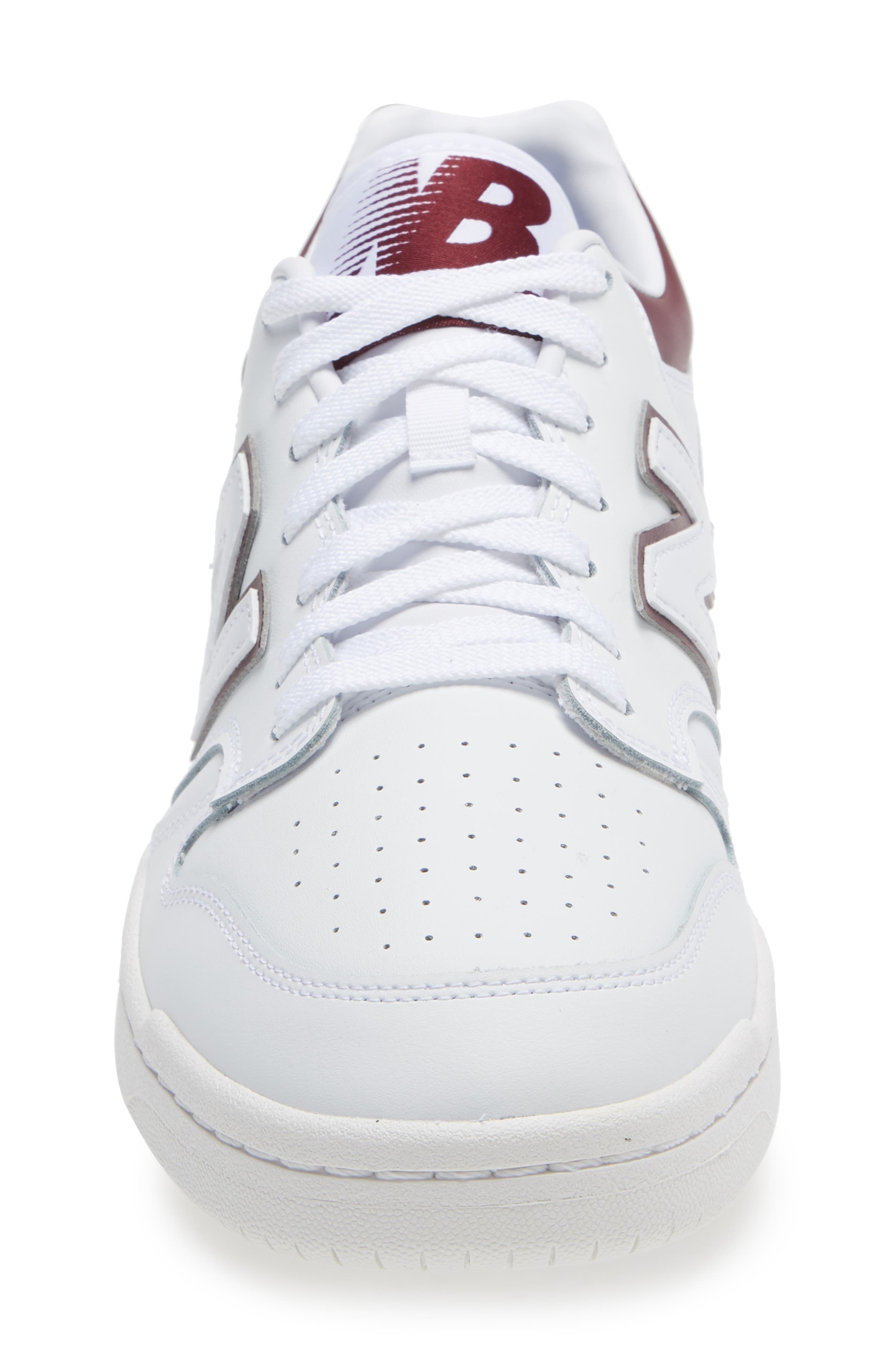 New Balance 480 Basketball Sneaker, Alternate, color, White/ Burgundy