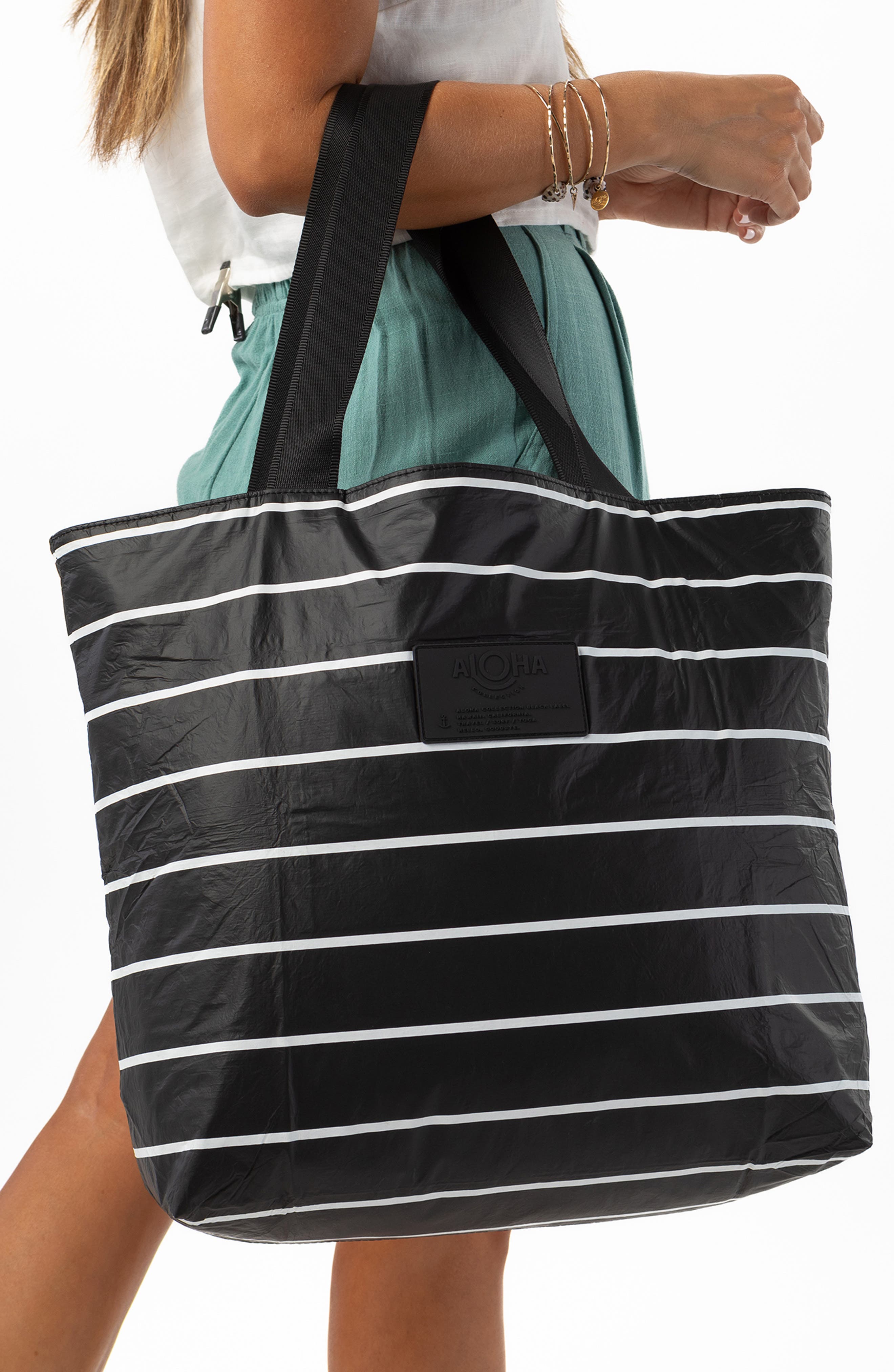 Aloha Collection Day Tripper Pinstripe Water Resistant Tyvek<sup>®</sup> Tote, Alternate, color, 