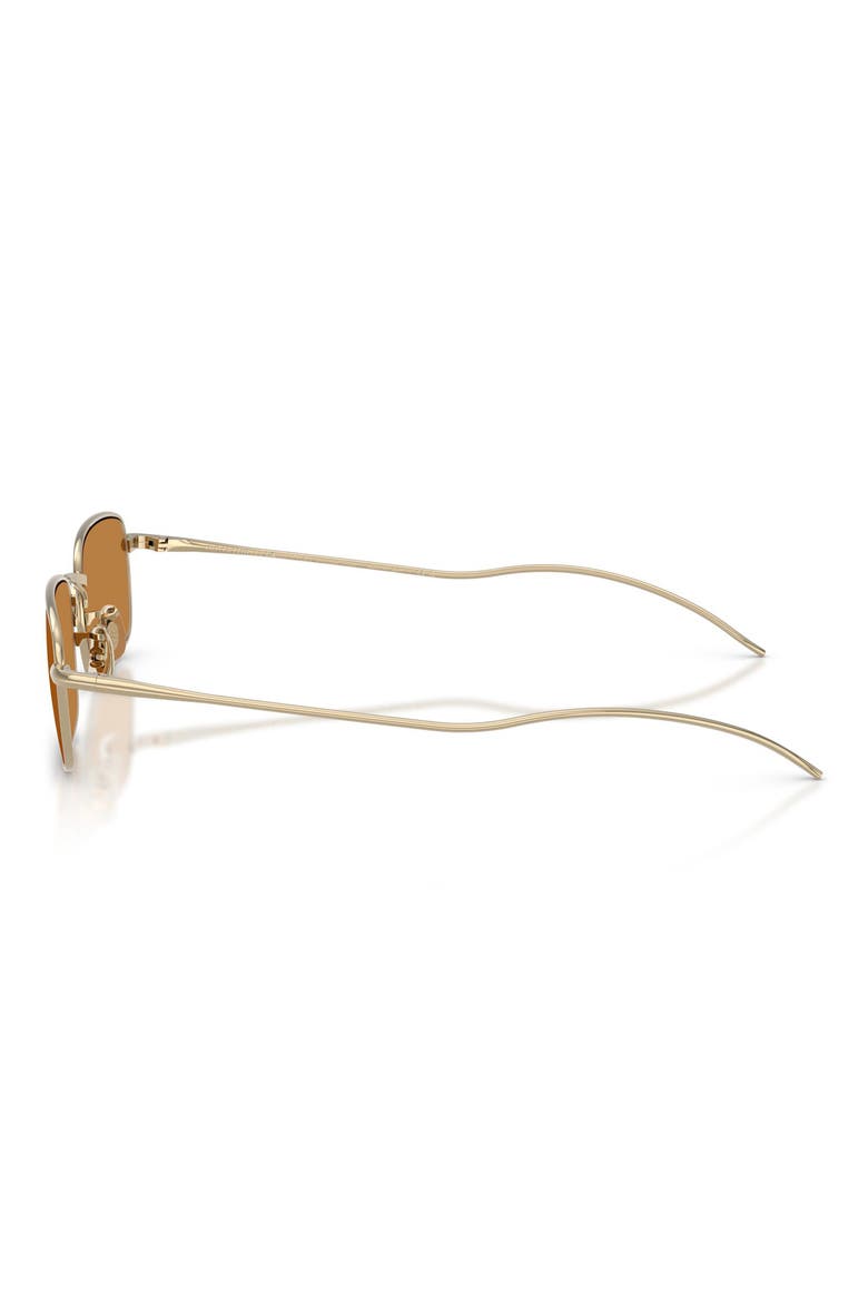 TK-14 53mm Rectangular Sunglasses, Alternate, color, GOLD / COGNAC