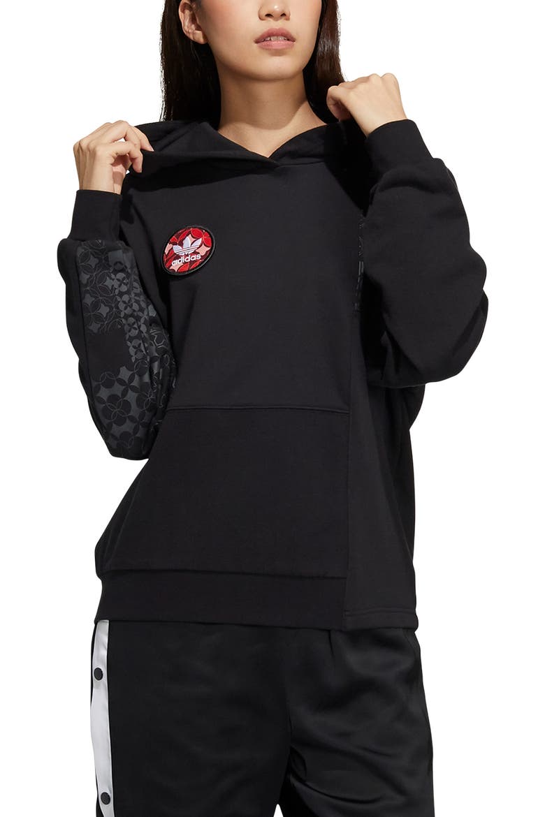 Chinese New Year Logo Hoodie, Main, color, BLACK/ BLACK/BLACK
