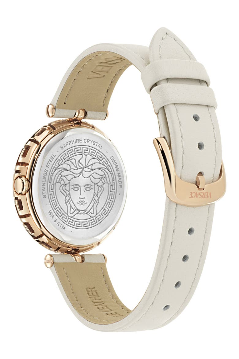 Ren Leather Strap Watch, 34mm, Alternate, color, ROSE GOLD