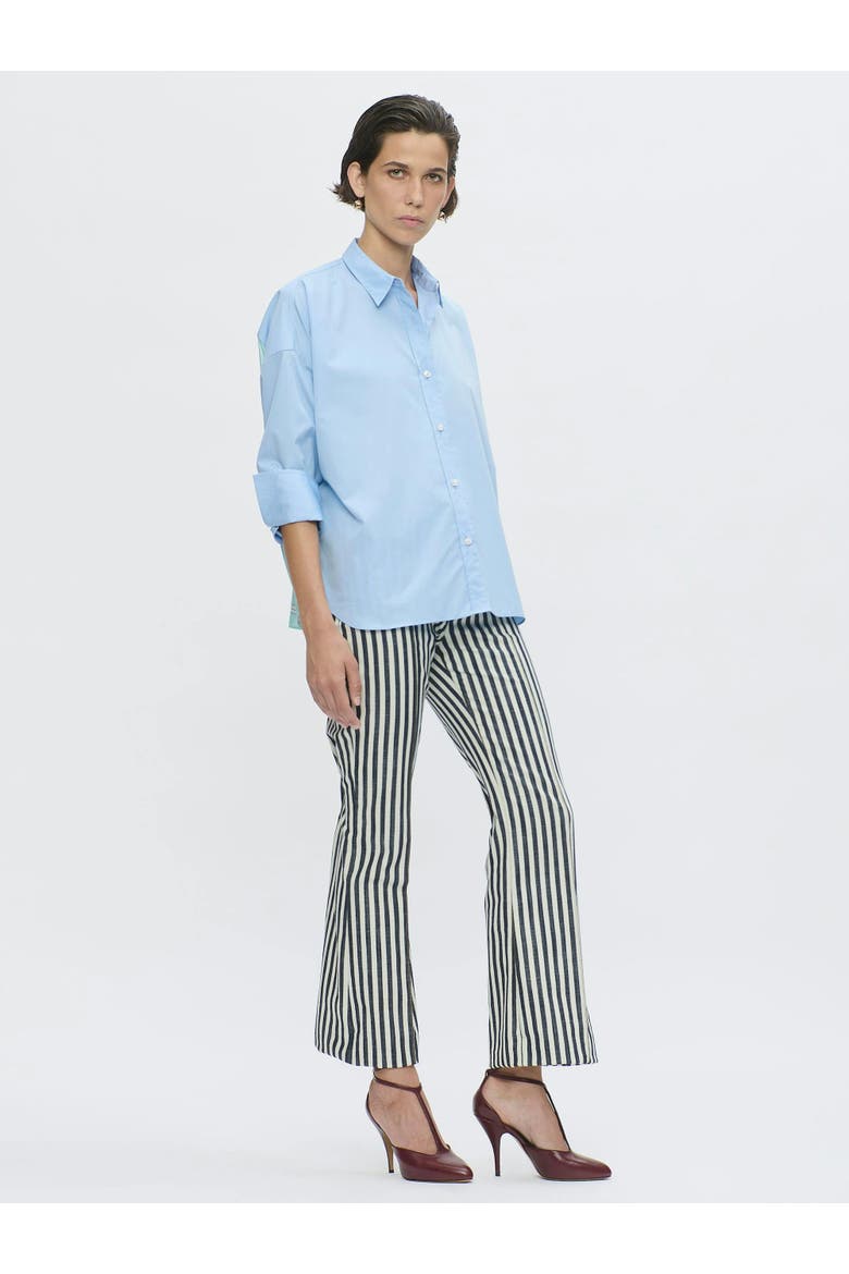 Sirene Rome Print Scarf-back Shirt, Alternate, color, Blue