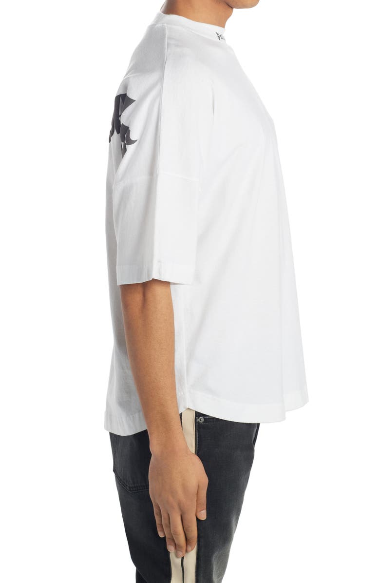 Palm Angels Logo Graphic Tee, Alternate, color, White Black