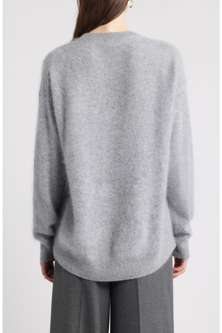 Brushed Cashmere Sweater, Alternate, color, GREY SNOW HEATHER
