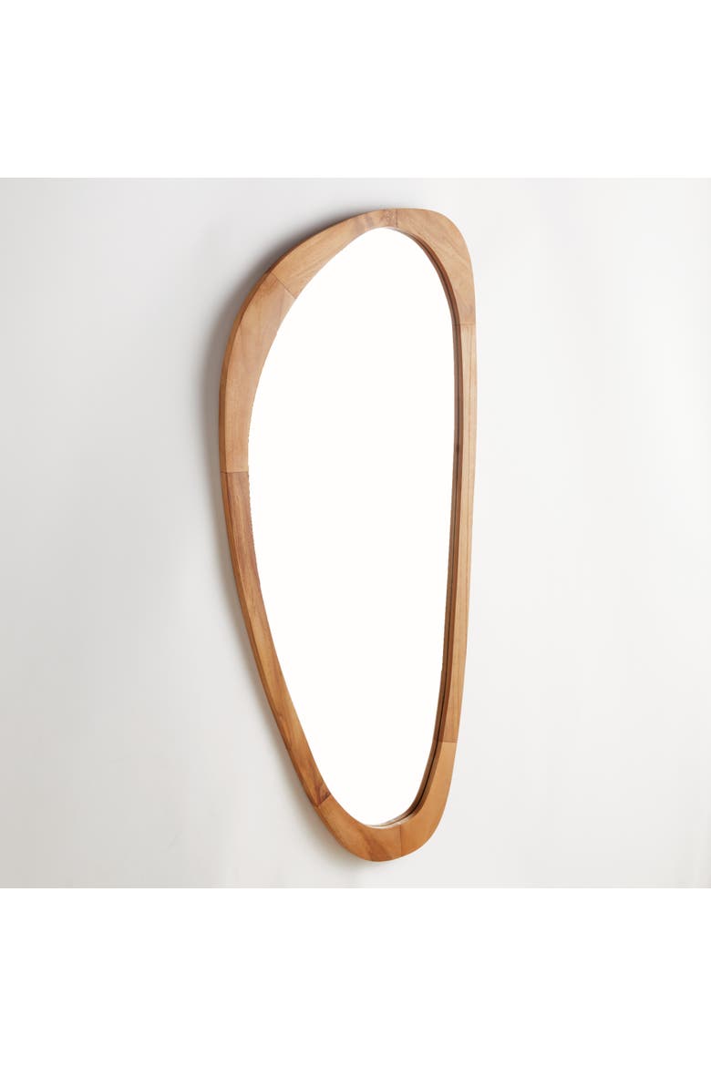 Flynn Mirror Large - Natural Teak Wood Frame, Alternate, color, Brown