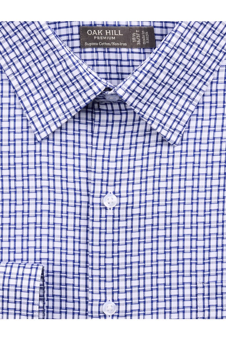 Big & Tall Textured Link Dress Shirt, Alternate, color, NAVY
