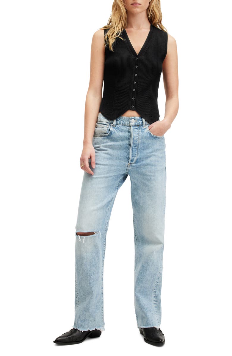 AllSaints Cruz Rib Vest, Alternate, color,