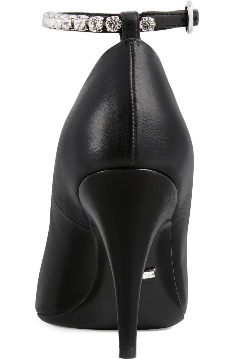 Gucci Blanca Crystal Ankle Strap Pump, Alternate, color,