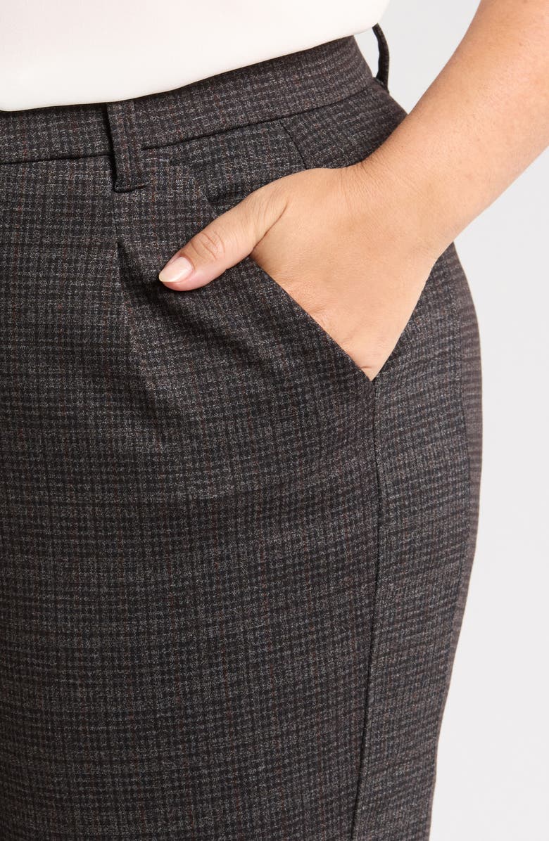 Wit & Wisdom 'Ab'Solution Skyrise Pleated Ankle Straight Leg Pants, Alternate, color, Charcoal Multi