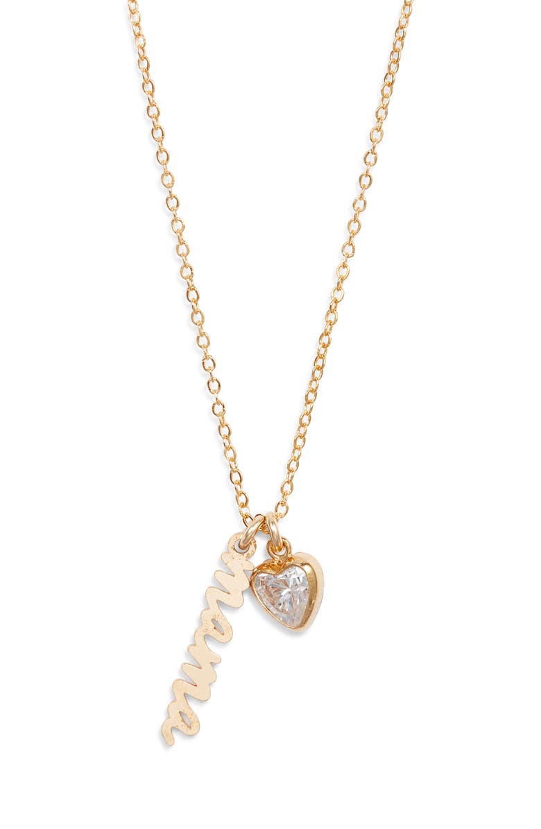 Set & Stones Vivienne Mama Pendant Necklace, Main, color, Gold