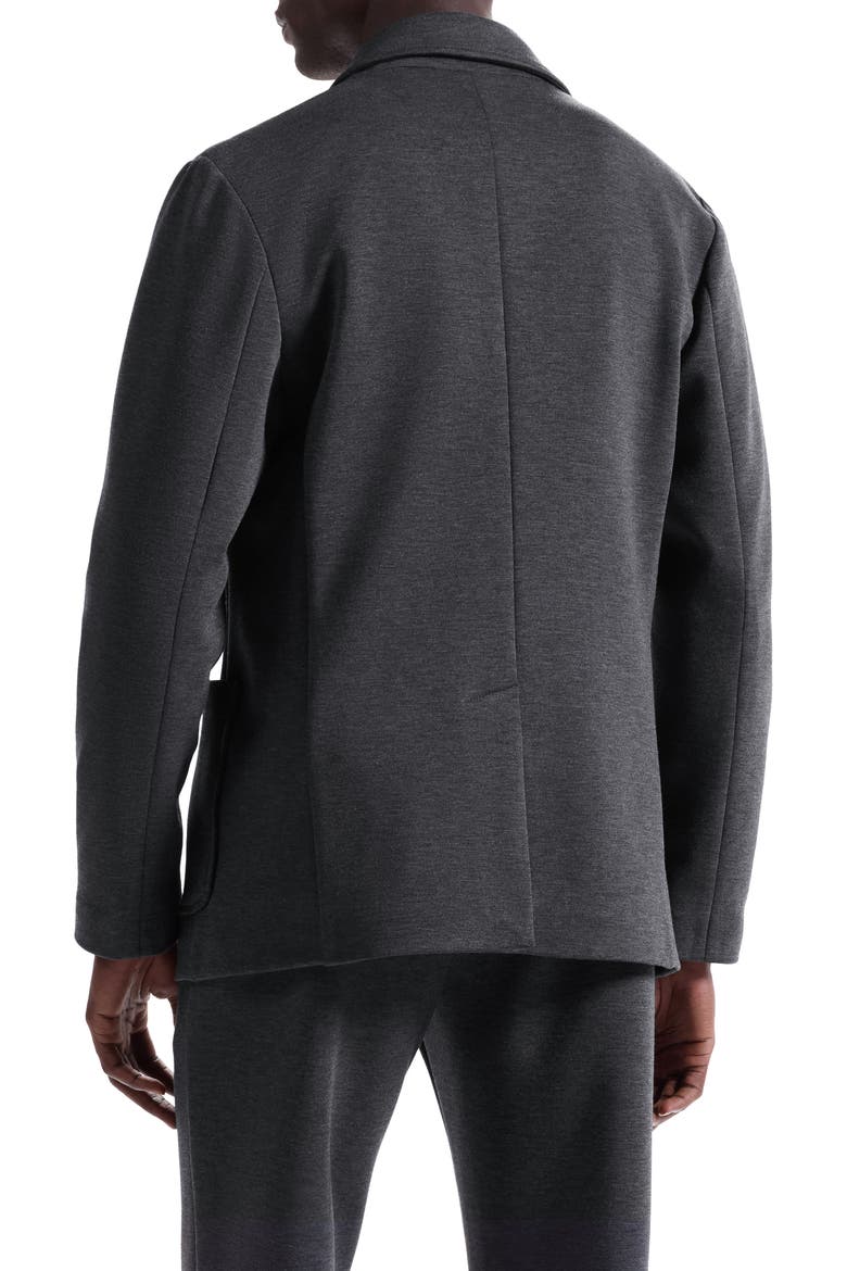 Soft Touch Heathered Grey Knit Blazer, Alternate, color, ANTHRACITE