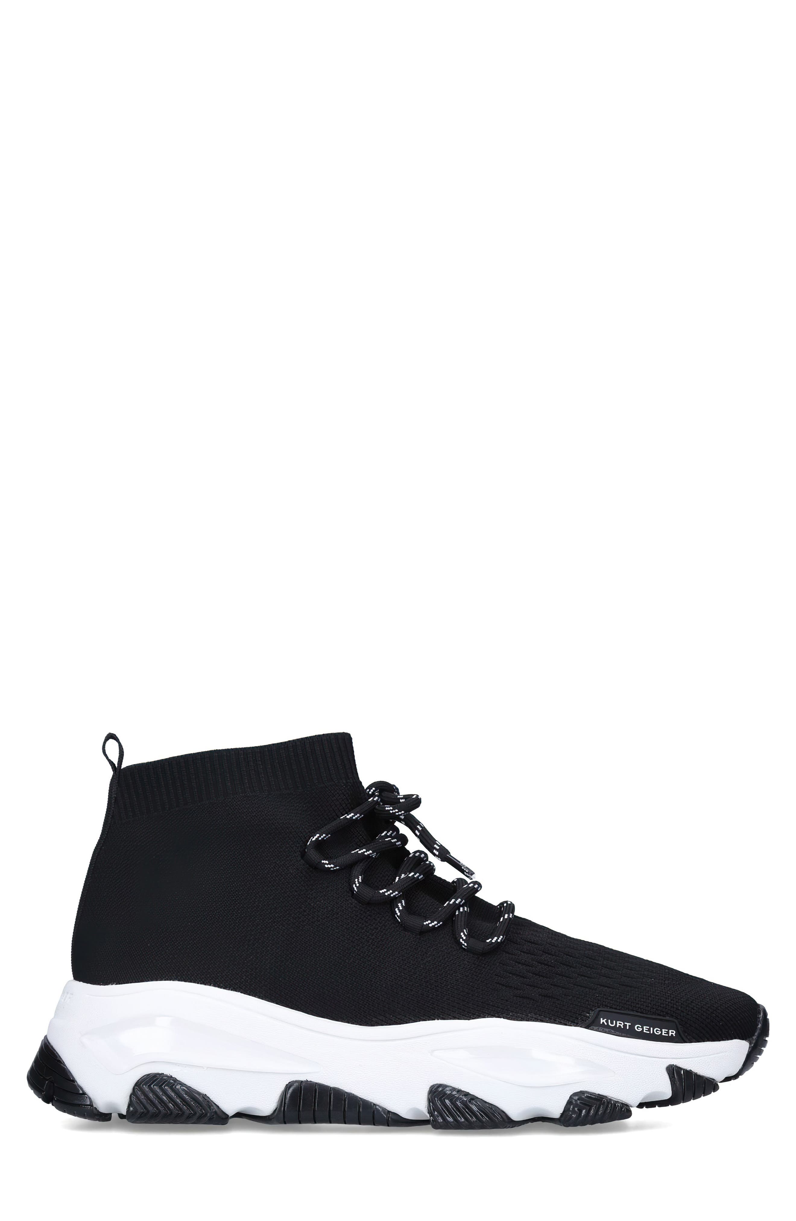Kurt Geiger London Lettie Knit Lace-Up Sneaker, Alternate, color, 