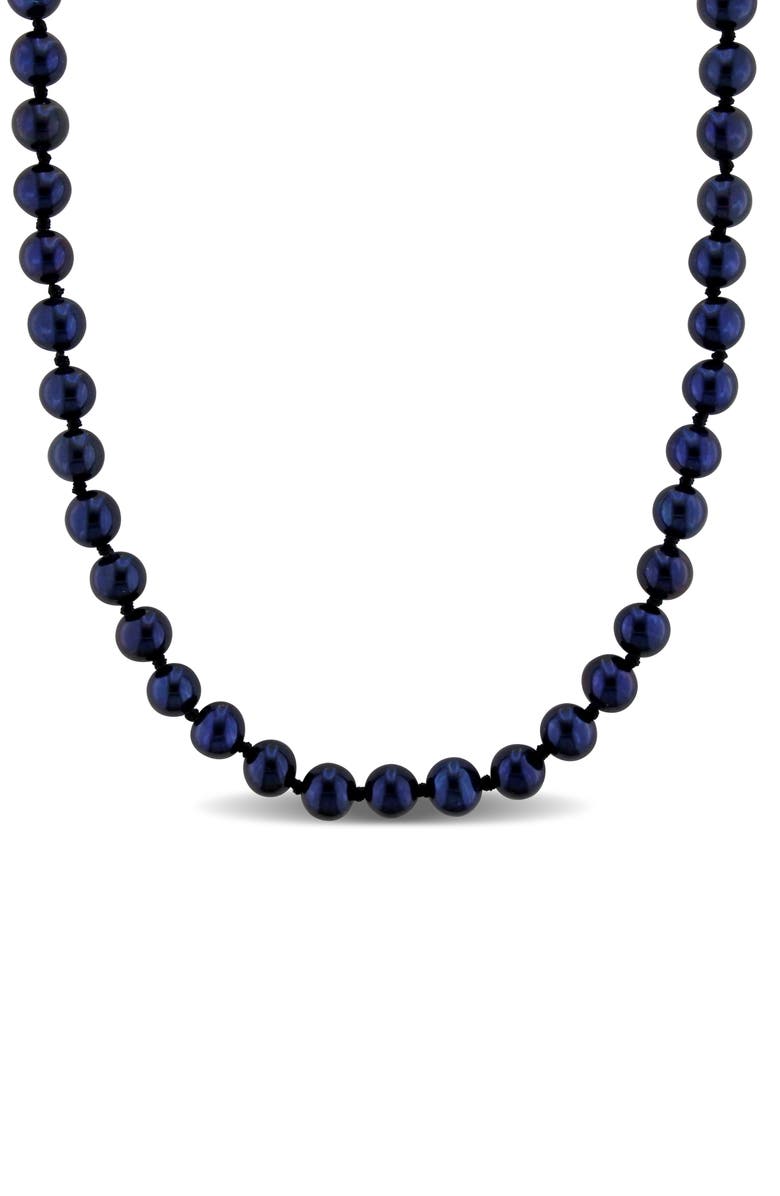 DELMAR Cultured Black Pearl Necklace, 5–5.5mm, Main, color, 