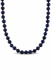 Cultured Black Pearl Necklace, 5–5.5mm