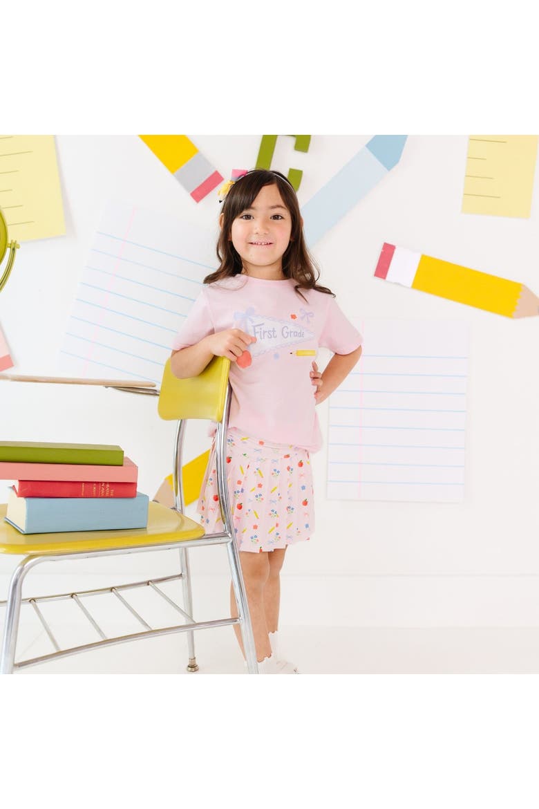 First Grade Pennant Short Sleeve T-Shirt, Alternate, color, Ballet Pink