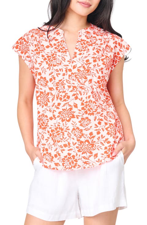 Cap Sleeve Stretch Cotton Top
