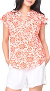 GIBSONLOOK Cap Sleeve Stretch Cotton Top