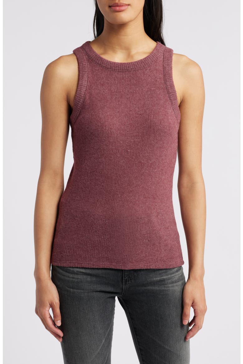 Rib Tank & Shrug Set, Alternate, color, WINE