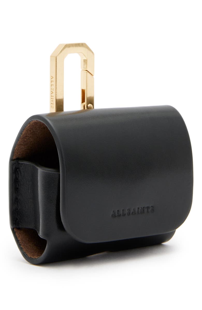 AllSaints Leather AirPod Case, Alternate, color,